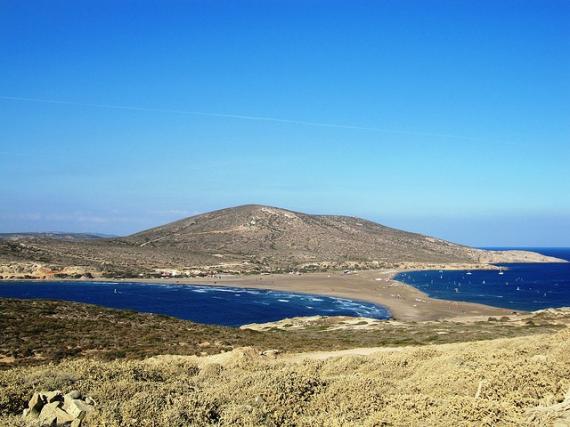'Looking back from Prasonisi - Southern Tip of Rhodes' - Rodi